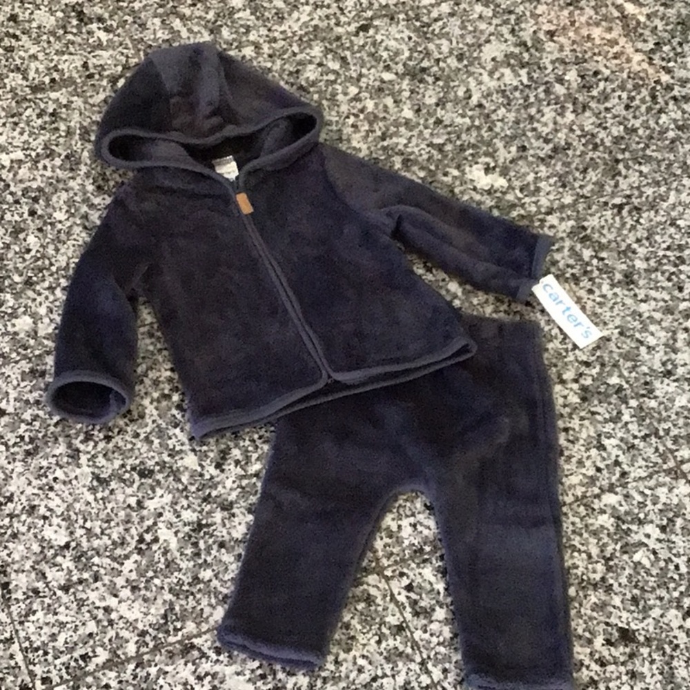 Carter’s Hooded Baby Set Charcoal
